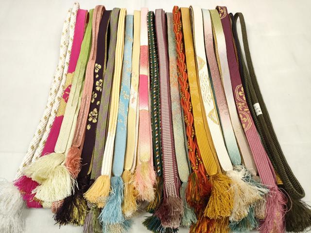 平和屋着物●和装小物 帯締め20本セット 高麗組 観世組 冠組 たこ足房 金糸 逸品 DABC1062zzz