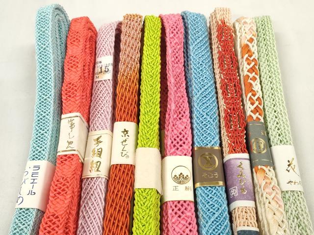 平和屋着物*夏物 和装小物 帯締め10本セット 手組紐 組紐 そごう・伊勢丹扱い 逸品 未使用 DABC1071zzz