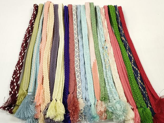 平和屋着物*夏物 和装小物 帯締め20本セット レース織 銀糸 逸品 DABC1100zzz