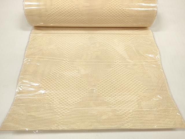 平和屋着物*夏物 名古屋帯 帯反物 菱花紋紗 丁字色 未使用 DABC1143zzz