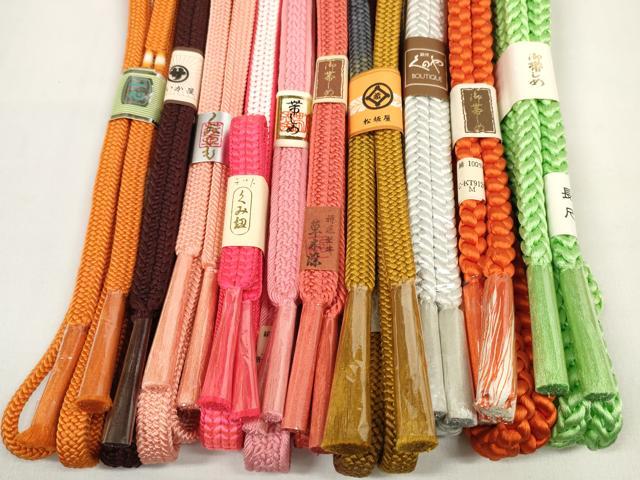 平和屋着物●和装小物 帯締め10本セット 組紐 草木染 銀座くのや 松坂屋扱い 長尺あり 逸品 未使用 DABC1192zzz