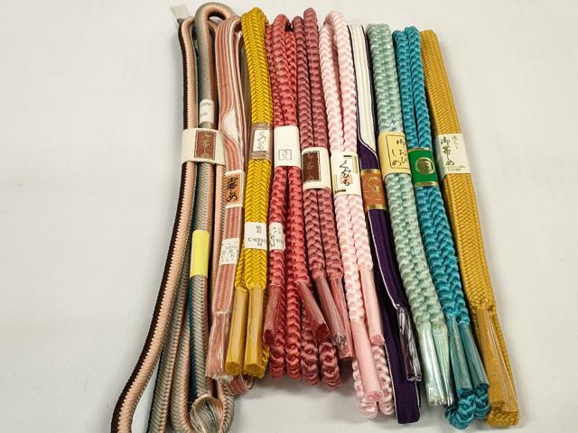 平和屋着物●和装小物 帯締め10本セット 組紐 奈良組 素材色々 未使用 DABC1225zzz