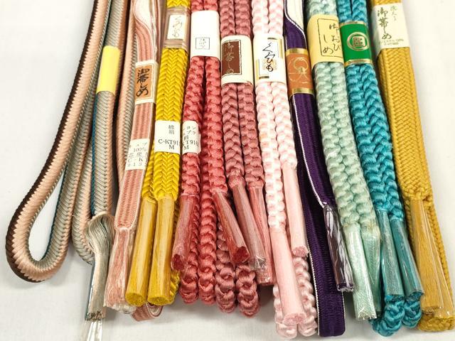 平和屋着物●和装小物 帯締め10本セット 組紐 奈良組 素材色々 未使用 DABC1225zzz