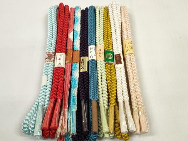 平和屋着物●和装小物 帯締め10本セット 素材色々 未使用 DABC1227zzz