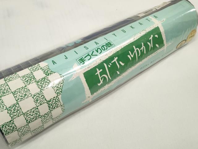 平和屋着物*夏物 浴衣 反物 着尺 杜若 カキツバタ コーマ糸使用 綿 未使用 DABC1246zzz