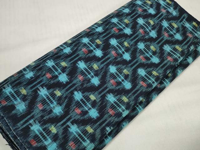 平和屋着物●久留米絣 反物 着尺 絣文様 綿 逸品 未使用 DABC1508zzz