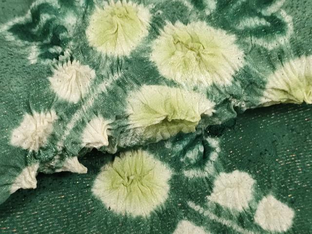 平和屋着物●和装小物 帯締め・帯揚げセット 柄絞り 菊 手組紐 高麗組 金糸 逸品 未使用 DABC1533zzz