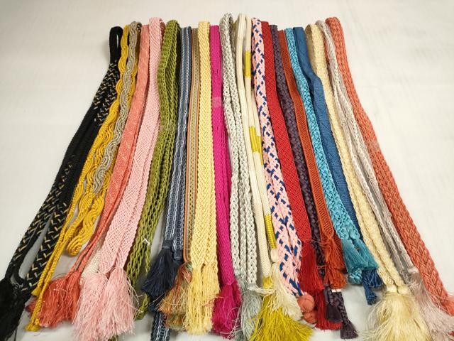 平和屋着物*夏物 和装小物 帯締め20本セット レース織 銀糸 逸品 DABC1542zzz