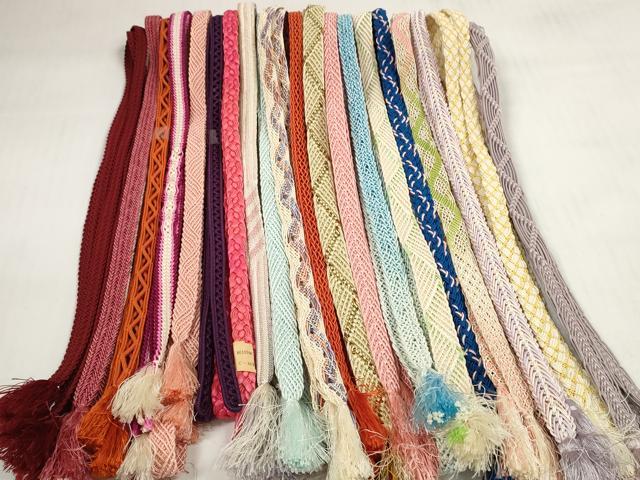 平和屋着物*夏物 和装小物 帯締め20本セット レース織 銀糸 逸品 DABC1544zzz