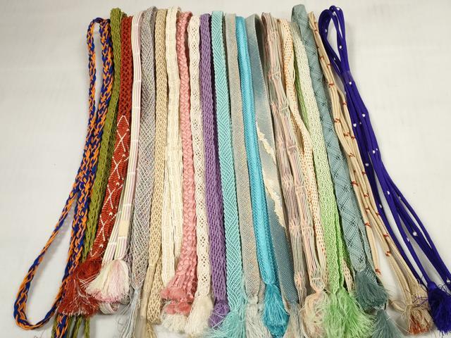 平和屋着物*夏物 和装小物 帯締め20本セット レース織 唐組 金糸 逸品 DABC1552zzz