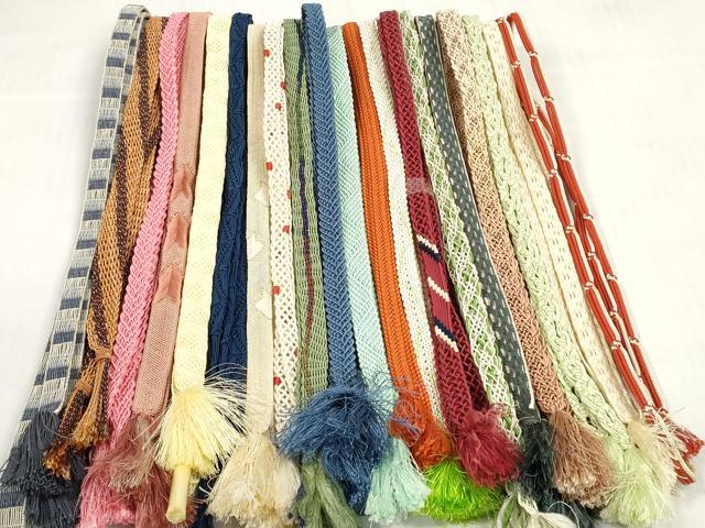 平和屋着物*夏物 和装小物 帯締め20本セット レース織 金糸 逸品 DABC1558zzz