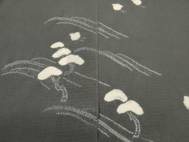平和屋着物*夏物 付下げ 反物 着尺 絞り 絽縮緬 千鳥 遠山松文 上代32万 逸品 未使用 DABC1768zzz