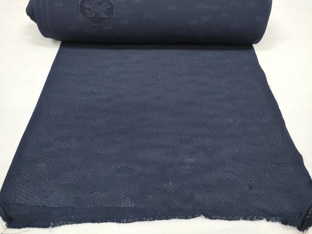 平和屋着物▽羽織・コート 反物 羽尺 スリーシーズン 春夏秋 塵除け 亀甲動物紋紗 濃藍色 逸品 未使用 DABC1790zzz