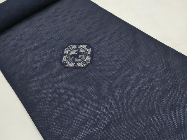 平和屋着物▽羽織・コート 反物 羽尺 スリーシーズン 春夏秋 塵除け 亀甲動物紋紗 濃藍色 逸品 未使用 DABC1790zzz