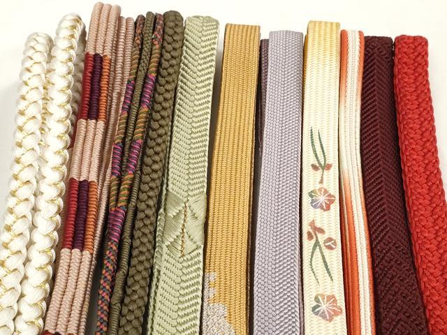 平和屋着物●和装小物 帯締め10本セット 組紐 高麗組 笹浪組 金糸 逸品 未使用 DABC1834zzz
