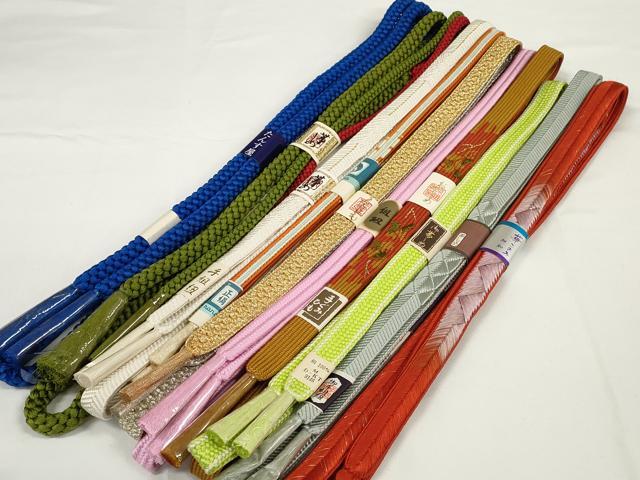平和屋着物●和装小物 帯締め10本セット 礼装用 手組紐 高麗組 笹浪組 金糸 逸品 未使用 DABC1838zzz