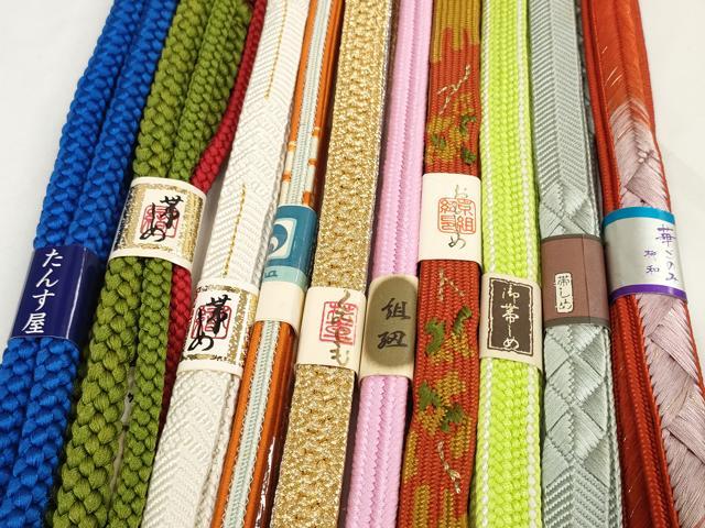 平和屋着物●和装小物 帯締め10本セット 礼装用 手組紐 高麗組 笹浪組 金糸 逸品 未使用 DABC1838zzz
