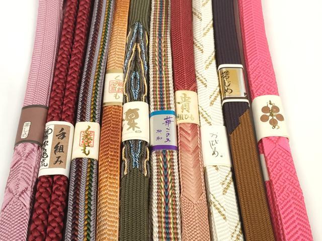平和屋着物●和装小物 帯締め10本セット 礼装用 豊縄流 組紐 高麗組 笹浪組 金糸 三越扱い 逸品 未使用 DABC1841zzz