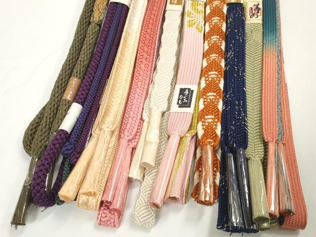 平和屋着物●和装小物 帯締め10本セット 伊賀の組紐 組紐 高麗組 金糸 逸品 未使用 DABC1844zzz