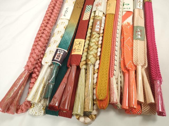 平和屋着物●和装小物 帯締め10本セット 礼装用 組紐 高麗組 金銀糸 逸品 未使用 DABC1845zzz