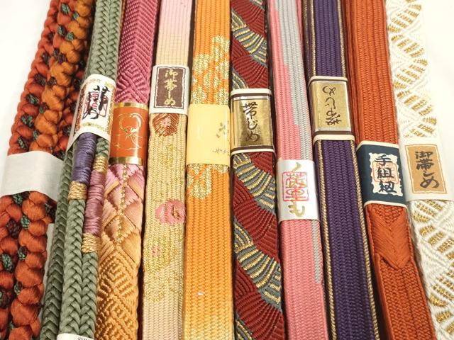 平和屋着物●和装小物 帯締め10本セット 礼装用 組紐 高麗組 金糸 逸品 未使用 DABC1846zzz