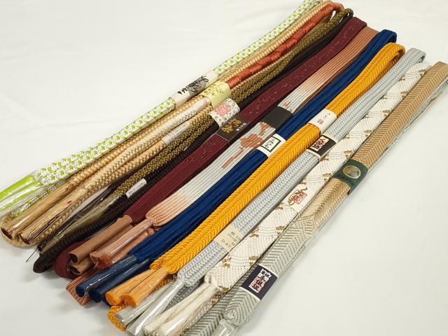 平和屋着物●和装小物 帯締め10本セット 礼装用 雅流 組紐 高麗組 笹浪組 泥染 金糸 逸品 未使用 DABC1851zzz