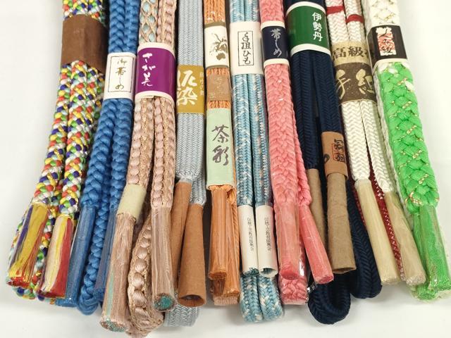 平和屋着物●和装小物 帯締め10本セット 組紐 御岳組 冠組 泥染 金銀糸 さが美・伊勢丹扱い 逸品 未使用 DABC1858zzz
