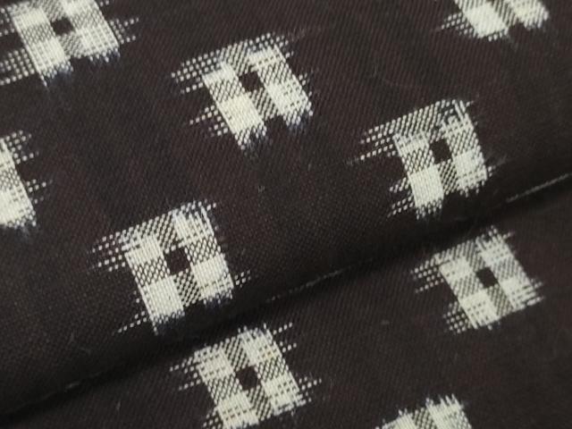 平和屋着物●久留米絣 反物 着尺 井桁絣 岩瀬要作 証紙付き 綿 逸品 未使用 DABC1947zzz