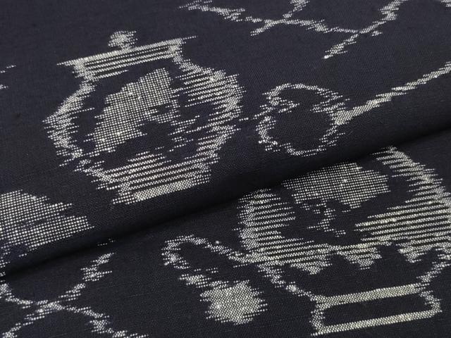 平和屋着物●久留米絣 反物 着尺 茶道具 綿 逸品 未使用 DABC1982zzz