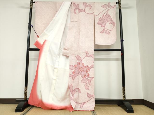 平和屋着物●訪問着 総絞り 草花文 正絹 逸品 DABC2010ud