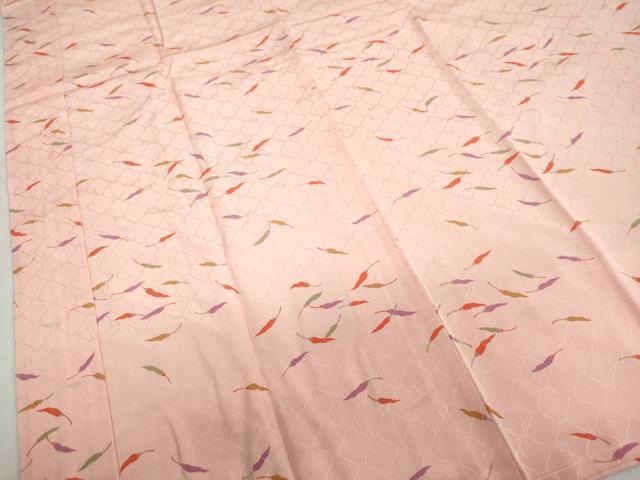 平和屋着物●長襦袢 無双仕立て 唐辛子 正絹 逸品 未使用 DABC2044ud