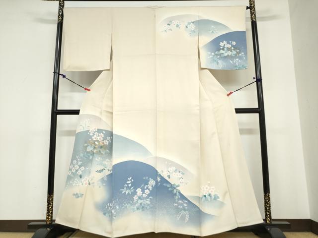 平和屋着物●訪問着 作家物 草花文 金彩 正絹 逸品 DABC2078ud