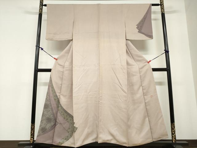平和屋着物●染色の魔術師 染乃座・大久保玄才 そめのざ玄才 訪問着 抽象草花文 正絹 逸品 DABC2235ud