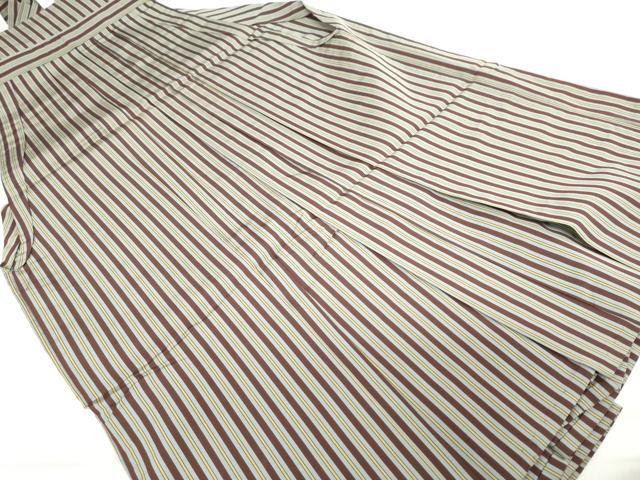 平和屋着物●男性 馬乗り袴 縞 正絹 逸品 DABC2310ud