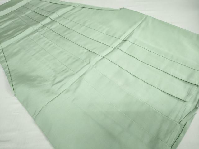 平和屋着物●男性 馬乗り袴 若葉色 正絹 逸品 DABC2313ud