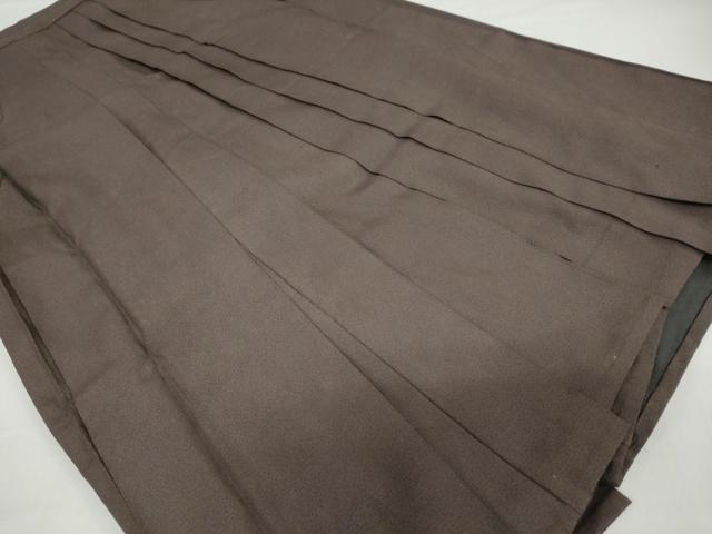 平和屋着物●男性 馬乗り袴 赤墨色 正絹 逸品 DABC2316ud