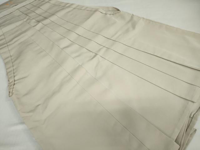 平和屋着物●男性 馬乗り袴 白橡色 正絹 逸品 DABC2319ud