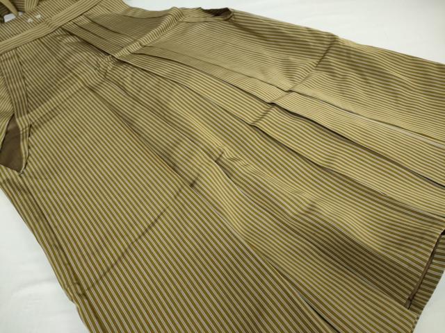 平和屋着物●男性 馬乗り袴 縞 正絹 逸品 DABC2322ud