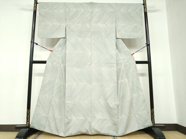 平和屋着物●本塩沢 抽象文様 正絹 逸品 DABC2339ud