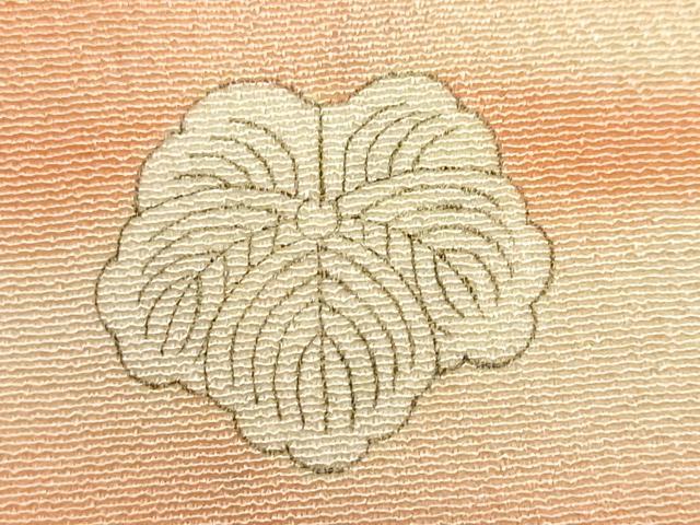 平和屋本店●アンティーク 大正ロマン 振袖 刺繍 御所車草花文 暈し染め 金糸 逸品 DABC2403ud