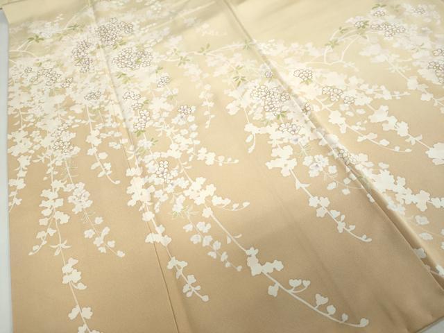 平和屋着物●訪問着 駒刺繍 枝垂れ草花文 暈し染め 金彩 正絹 逸品 DABC2410ud