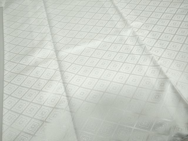 平和屋着物●男性 色紋付 長羽織セット 菱地紋 白色 キングサイズ 洗える着物 DABC2412ud