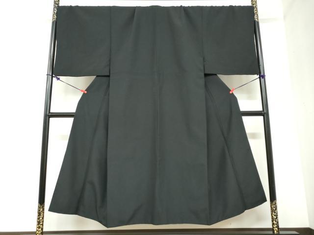平和屋着物●男性 色無地 黒色 キングサイズ 洗える着物 DABC2422ud