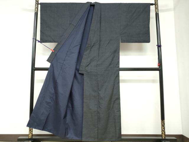 平和屋着物●男性 本場大島紬 アンサンブル 長羽織 抽象文様 正絹 逸品 DABC2492ud