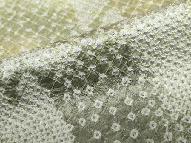 平和屋着物●訪問着 総絞り 抽象文様 ロング丈 正絹 逸品 DABC2516ud
