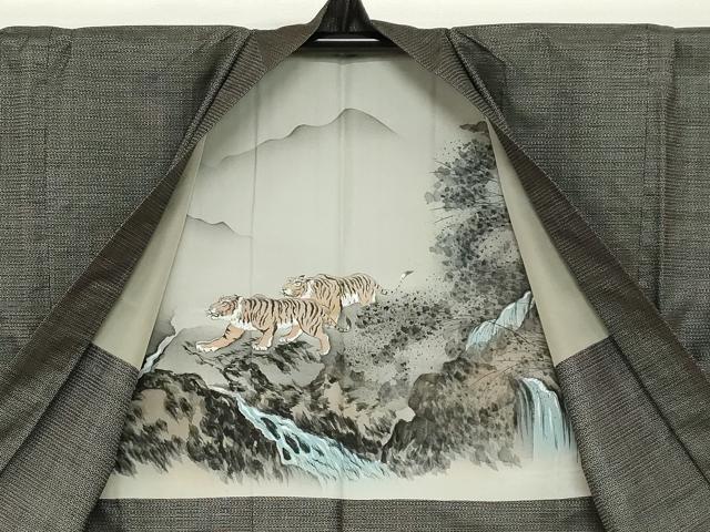 平和屋着物●男性 本場大島紬 アンサンブル 100亀甲 総詰め 正絹 逸品 DABC2526ud