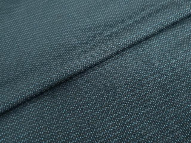 平和屋着物●男性 紬 アンサンブル 長羽織 抽象文様 正絹 逸品 DABC2527ud