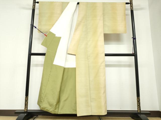 平和屋着物●紅花紬 米沢 霞文 正絹 逸品 DABC2534ud