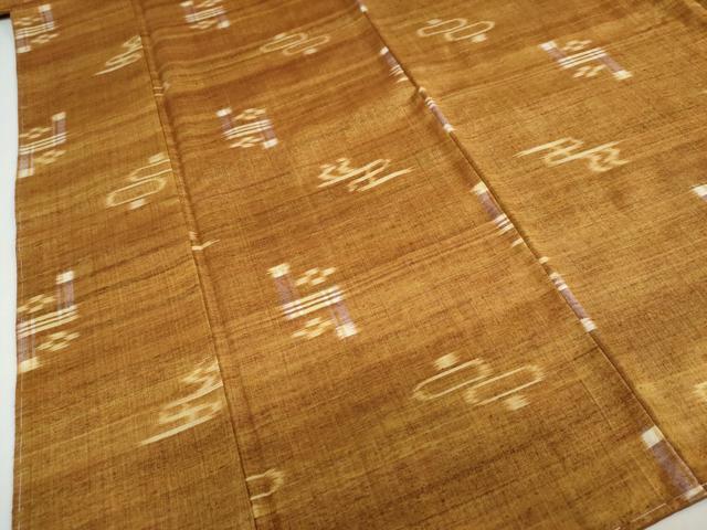 平和屋着物●上質な紬 絣文様 正絹 逸品 未使用 DABC2536ud