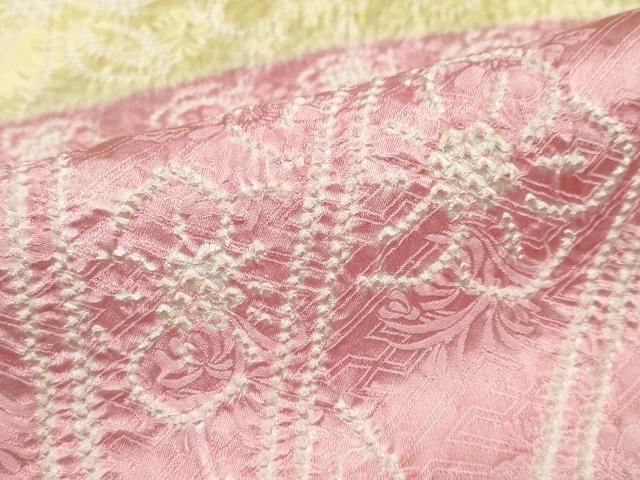 平和屋着物●豪華振袖 絞り 扇面草花文 正絹 逸品 DABC2587ud